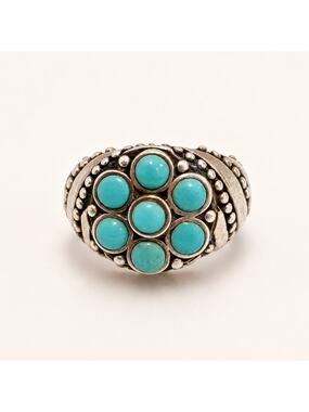 Vintage Barse Sterling Silver Turquoise Ring Size 6.5, Barse Thai Ring